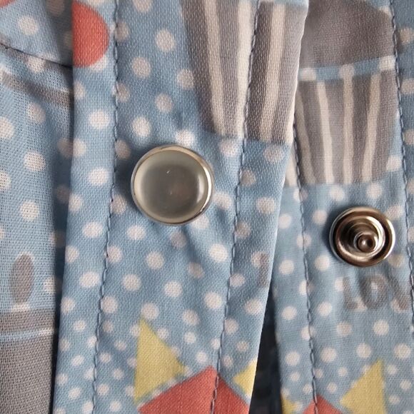 Blue Patterned Women's Nightgown - Picture 4 of 8